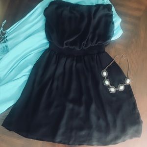 Express strapless little black dress